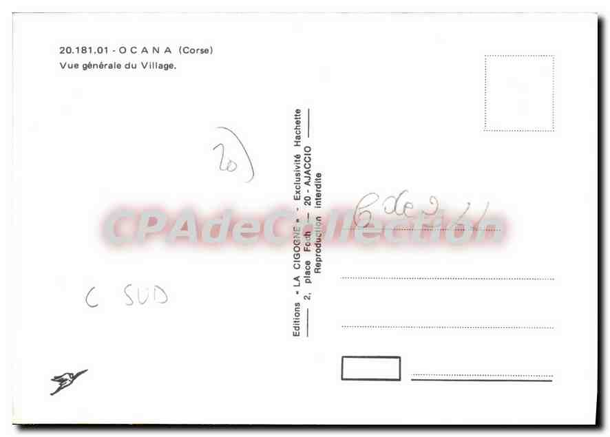 CPSM Ocana Vue Generale Du Village  — Verso