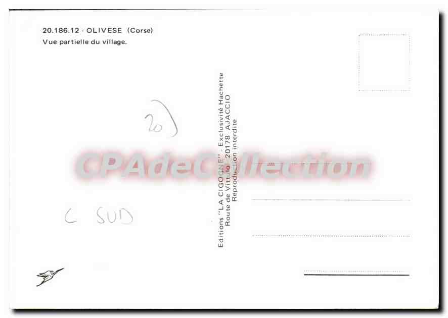 CPSM Olivese Vue partielle Du Village  — Verso