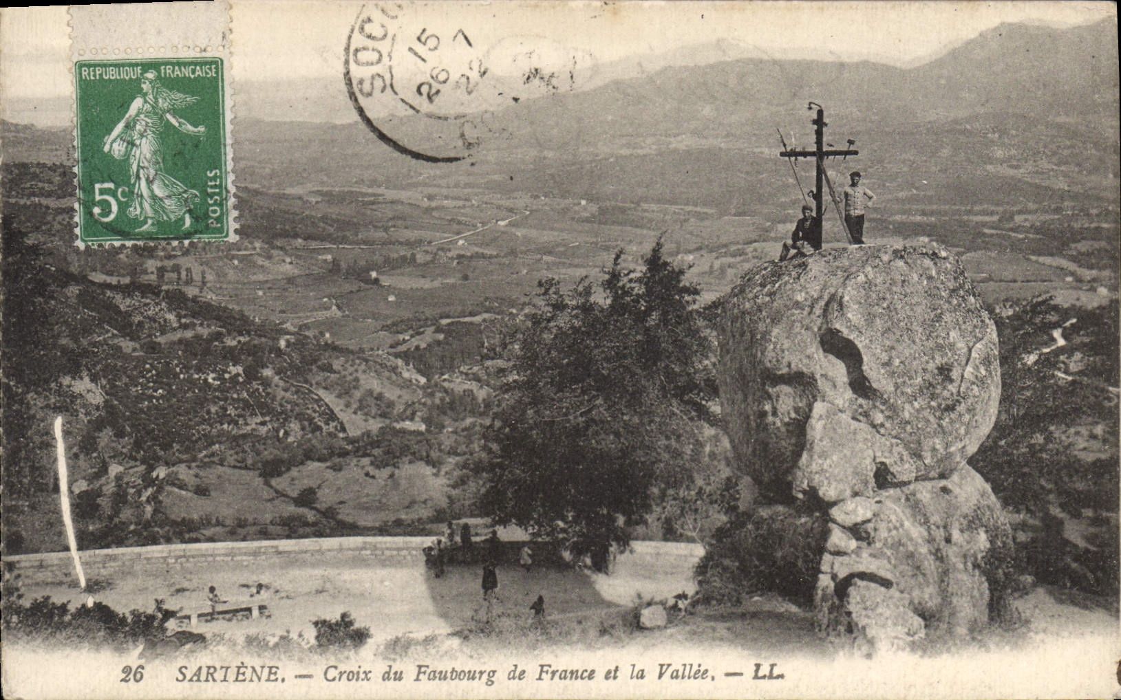 CPA Sartene Croix Du Faubourg De France Et La Vallee