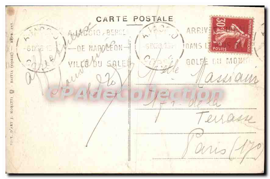 CPA Paysage De Piana — Verso