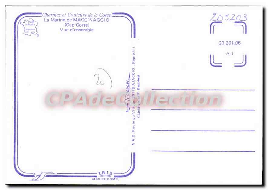 CPSM La Marine De Maccinaggio Vue D'Ensemble  — Verso