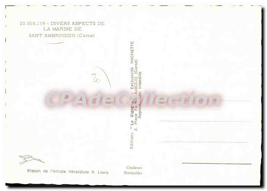 CPSM La Marine De Sant Ambroggio  — Verso