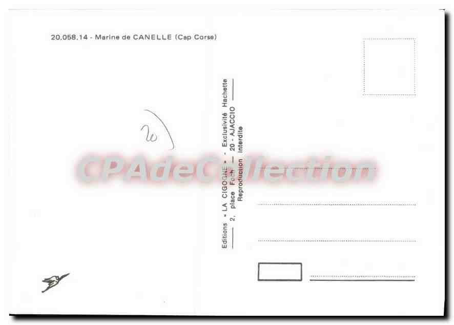 CPSM Marine De Canelle  — Verso