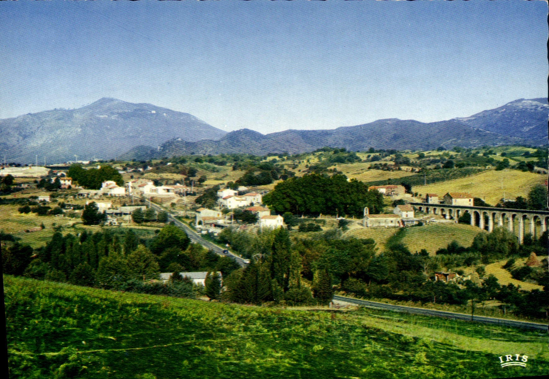 CPSM  Mezzavia Vue Generale Le Stade Et Le Viaduc De La Gravona