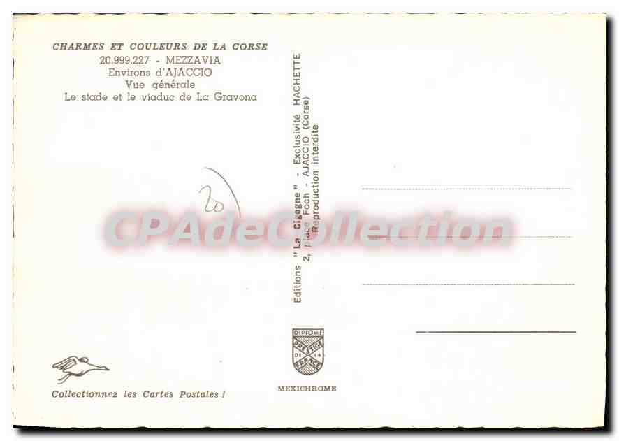 CPSM  Mezzavia Vue Generale Le Stade Et Le Viaduc De La Gravona — Verso