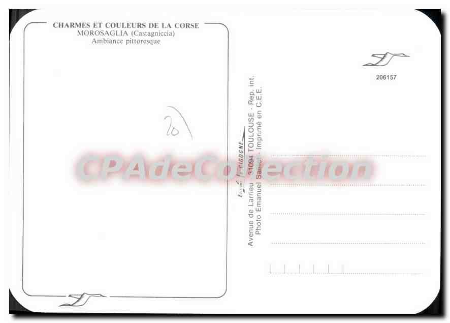 CPSM Morosaglia Ambiance Pittoresque castagniccia — Verso