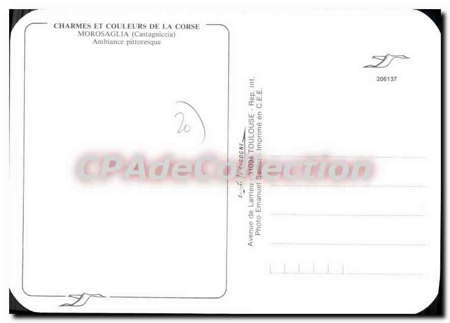 CPSM Morosaglia Castagniccia Ambiance Pittoresque — Verso