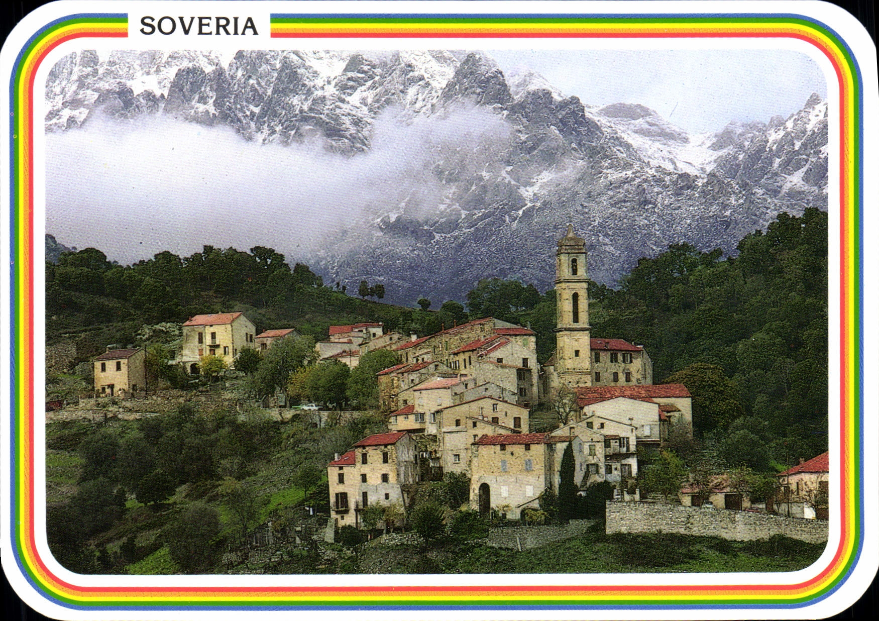 Soveria — village au pied des aiguilles de Popolusca — Charmes et couleurs de la Corse, série 206178