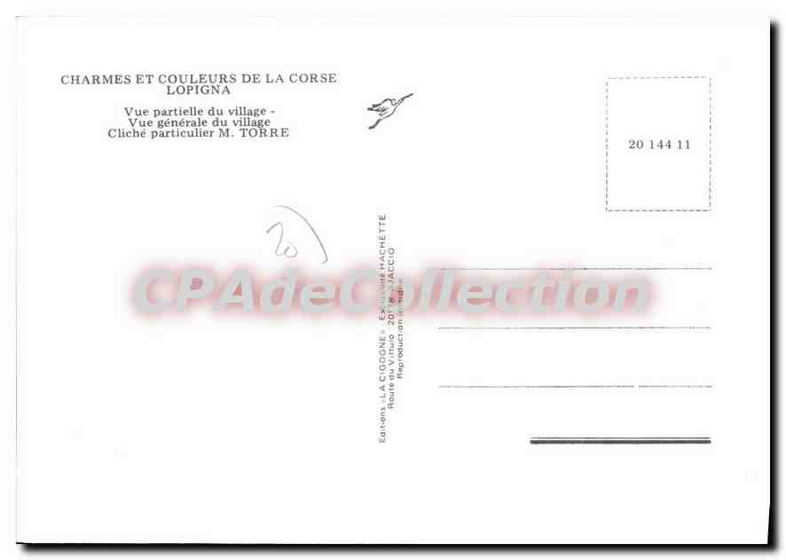 CPSM Lopigna Vue Partielle Du Village  — Verso