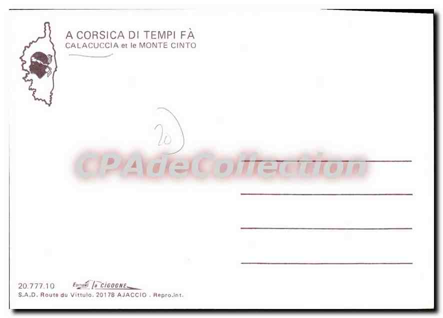 CPSM Calacuccia Et Le Monte Cinto  — Verso
