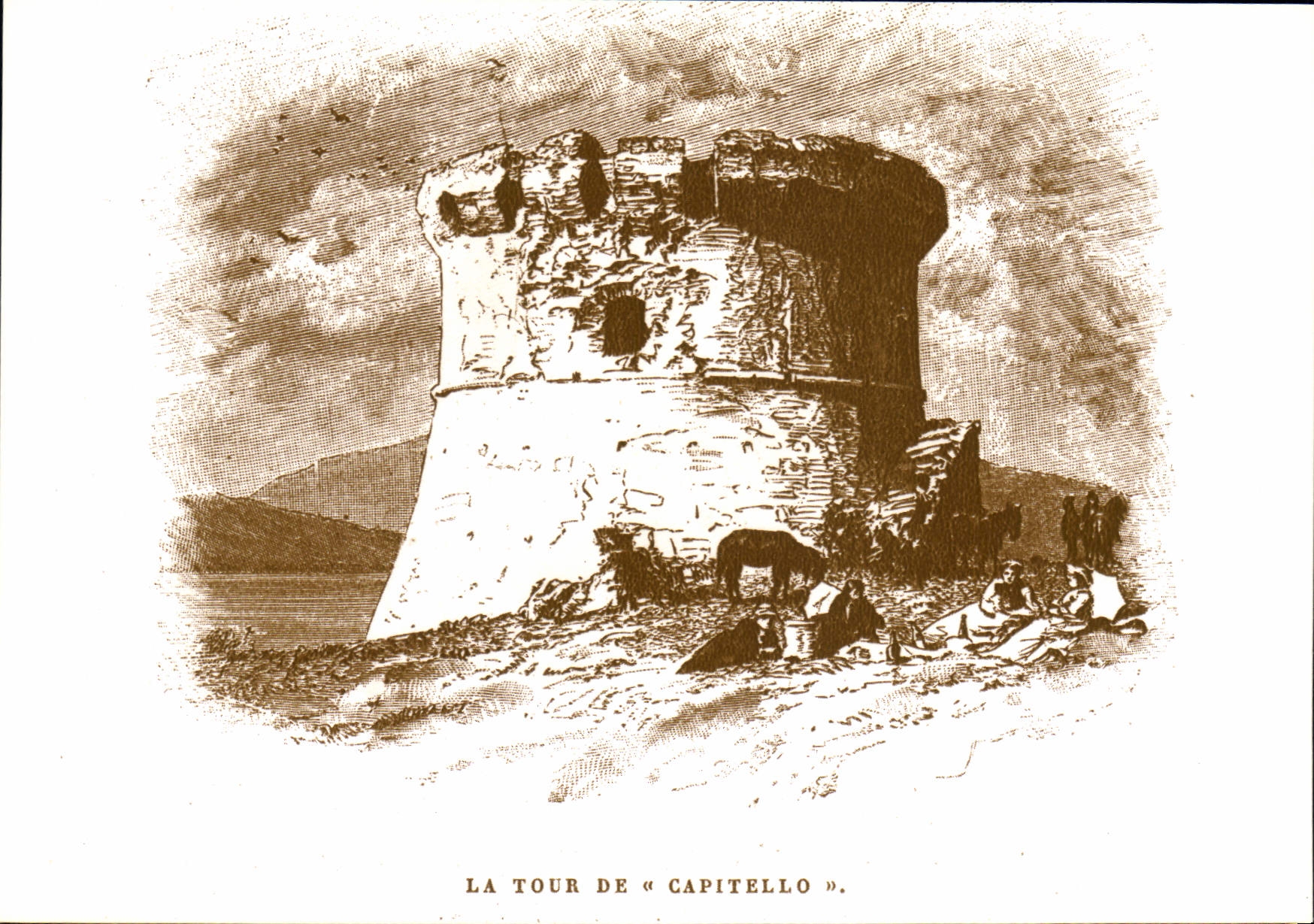 CPSM Capitello Le Pique Nique Au Pied De la Tour
