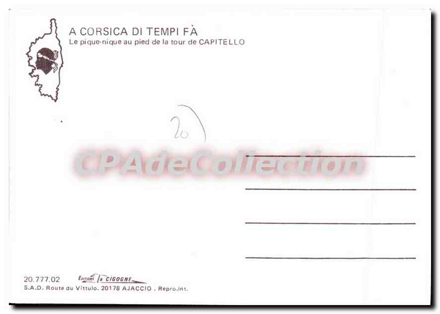 CPSM Capitello Le Pique Nique Au Pied De la Tour — Verso