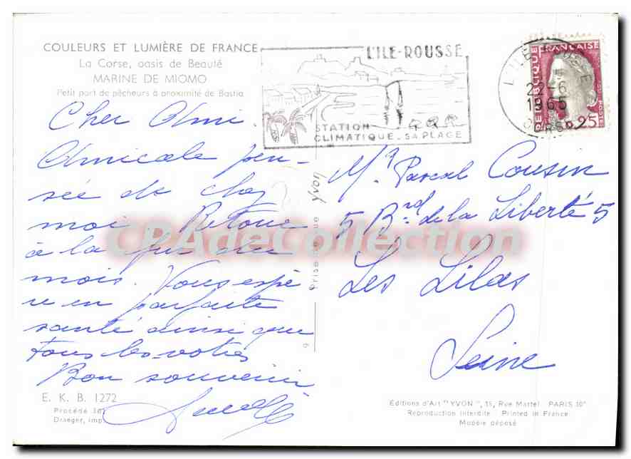 Femmes lavant du linge à la plage — L'Île-Rousse — Éditions d'Art 'YVON' — Reverso