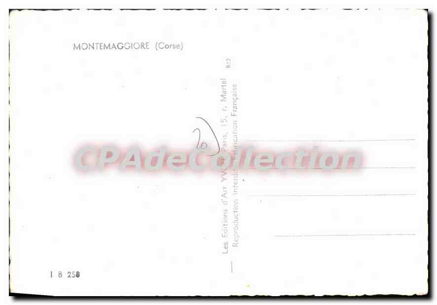 CPSM Montemaggiore — Verso