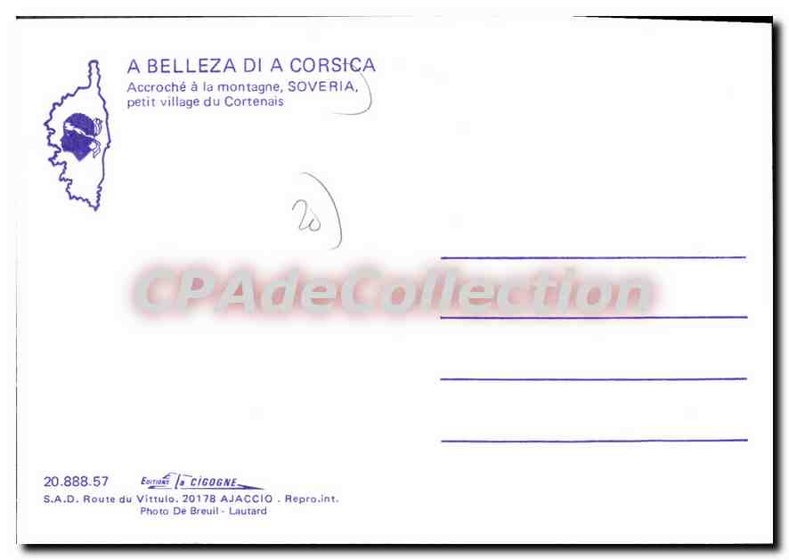 CPSM A Belleza Di A Corsica Soveria — Verso