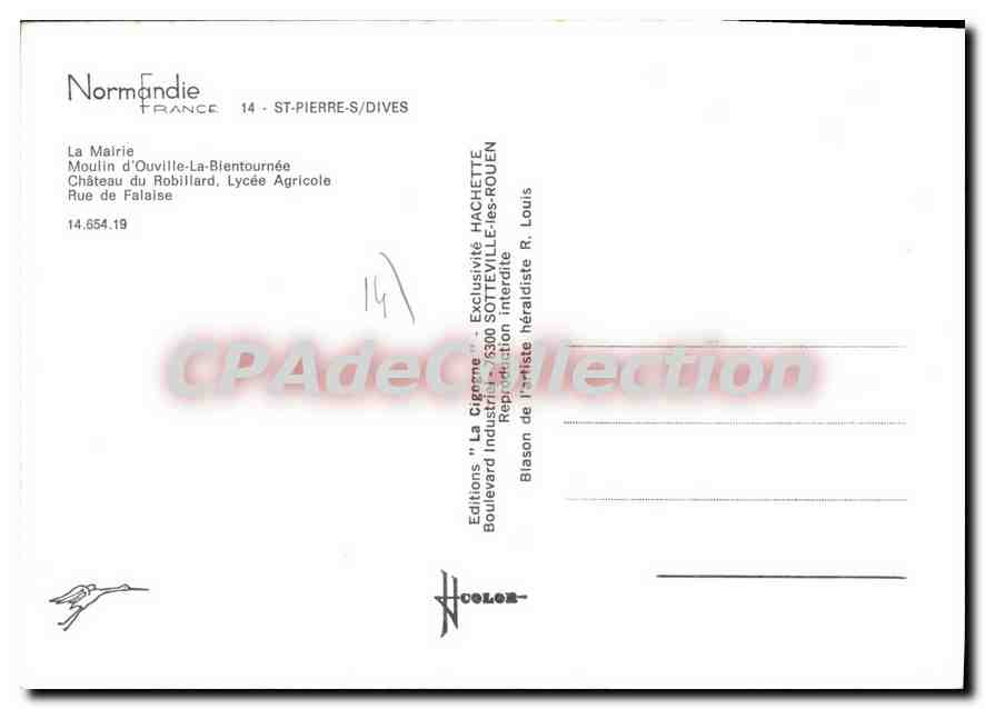CPSM Saint Pierre sur Dives La Mairie Moulin D'Ouville La Bientournee Chateau Du Robillard Lycee Agr — Reverso