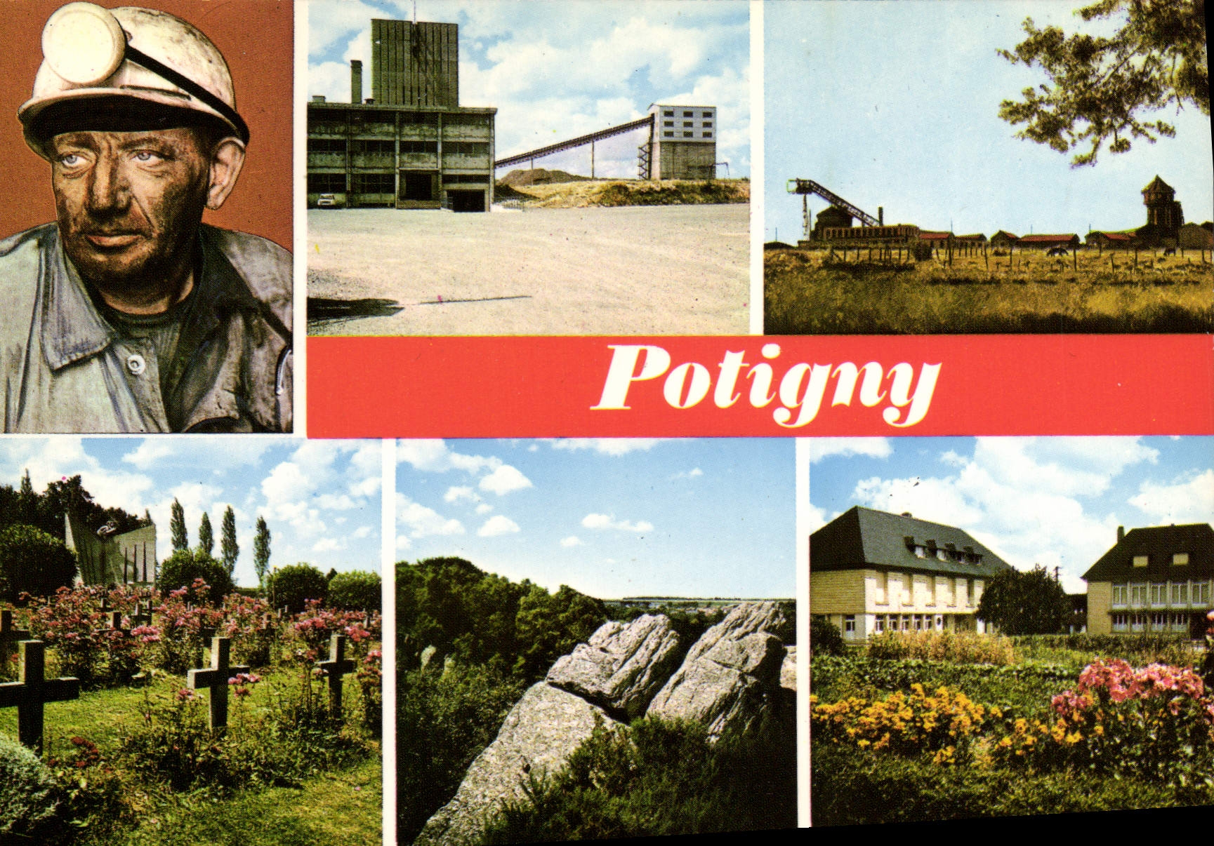 Potigny — Mine de Soumont, cimetière, paysage — Éditions 'LA CIGOGNE', Rouen