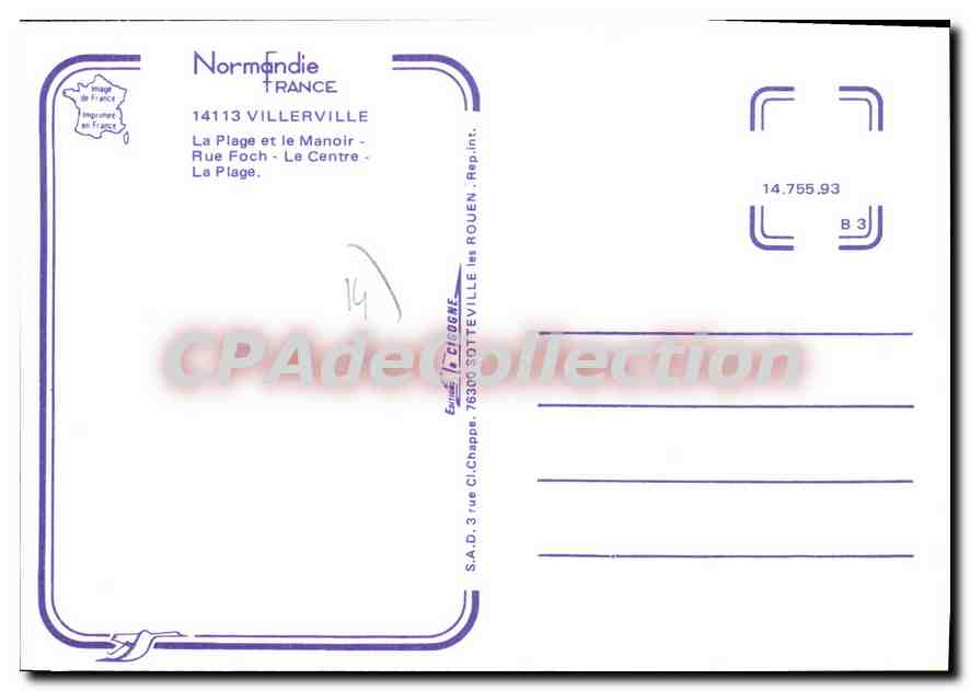 Villerville — vue panoramique — S.A.D. 3 rue Cl. Chappa, Rouen — Reverso