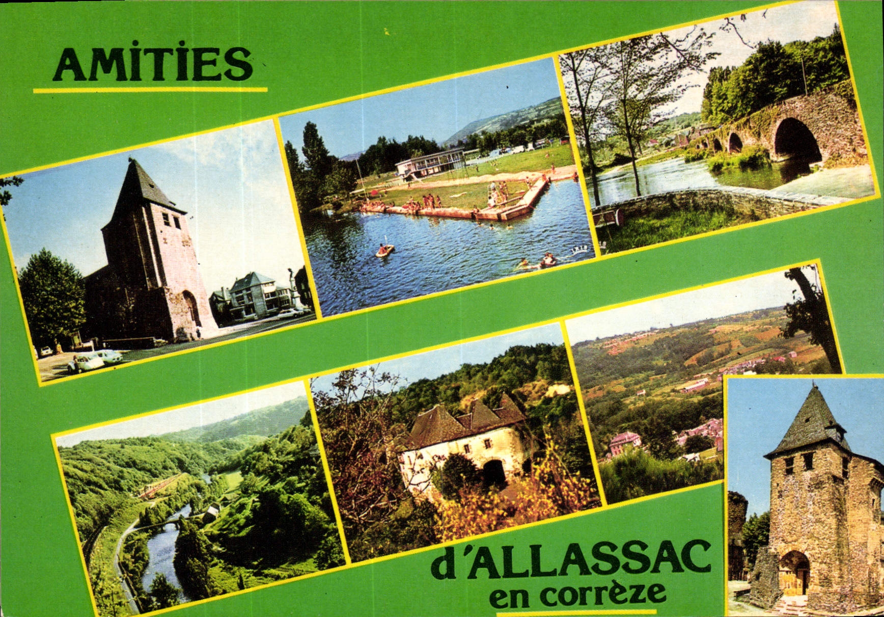 d'ALLASSAC en corrèze — vue panoramique — Imprimé en France