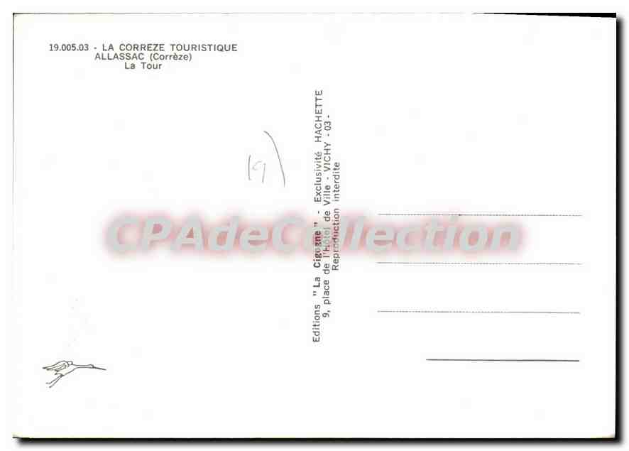 La Cigogne — La Tour — Éditions 'La Cigogne' n°19.005.03 — Verso
