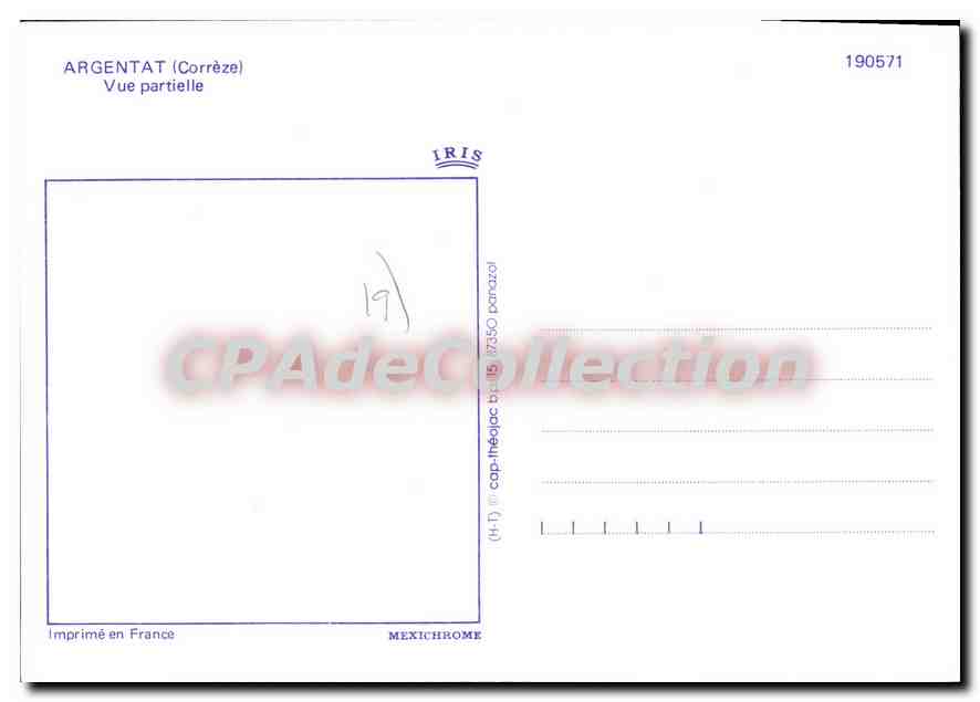 CPSM Argentat Vue Partielle — Rückseite
