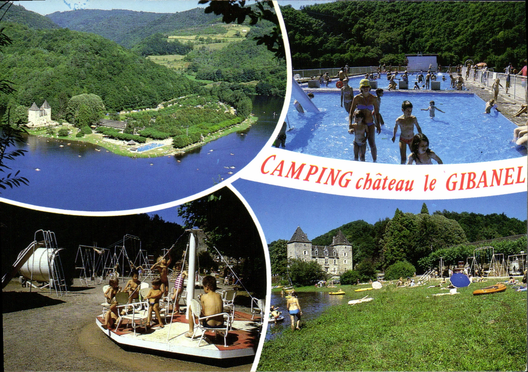 CPSM Argentat Camping Chateau Le Gibanel