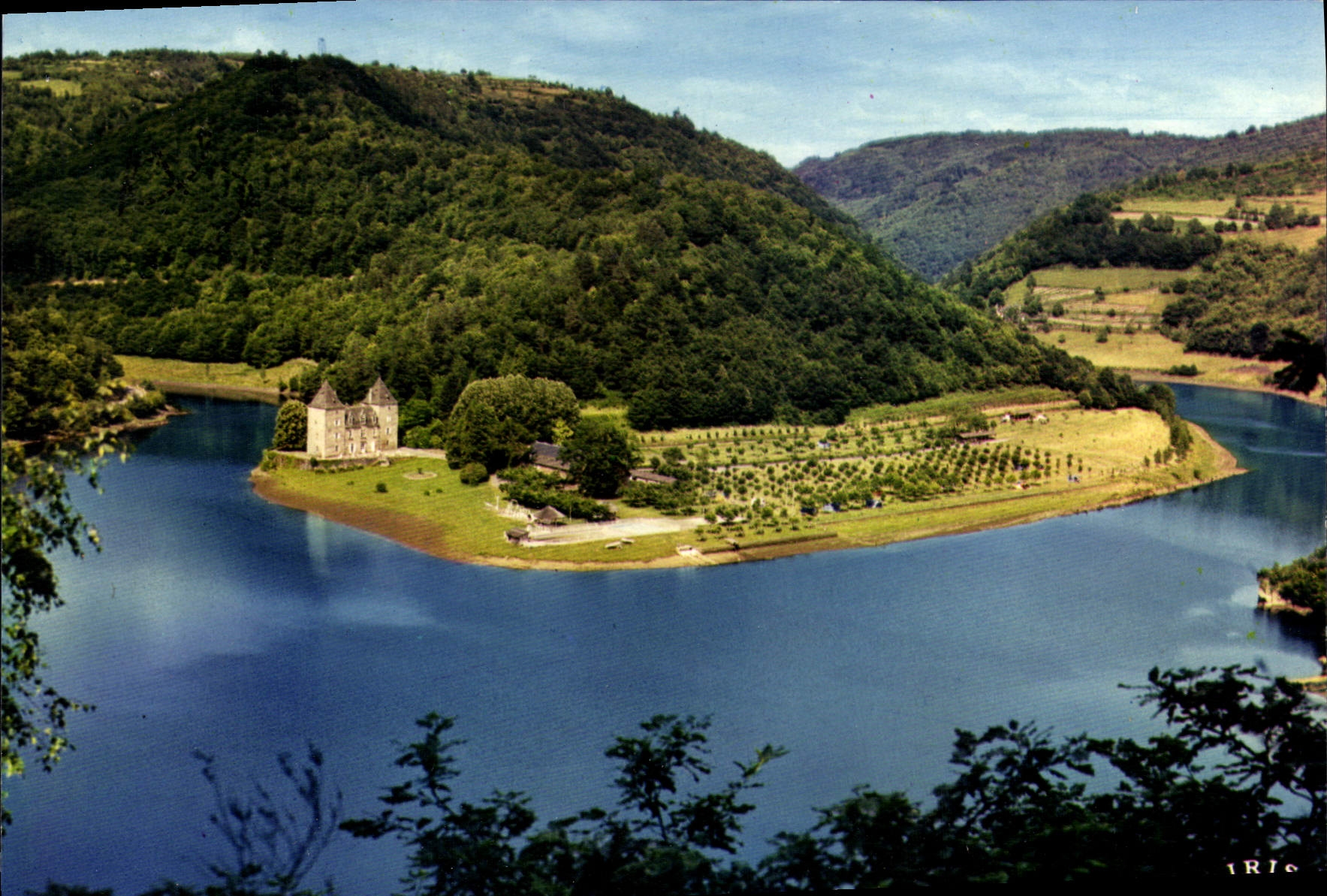 CPSM le Gibanel château camping plage Argentat Correze France Le Gibanel