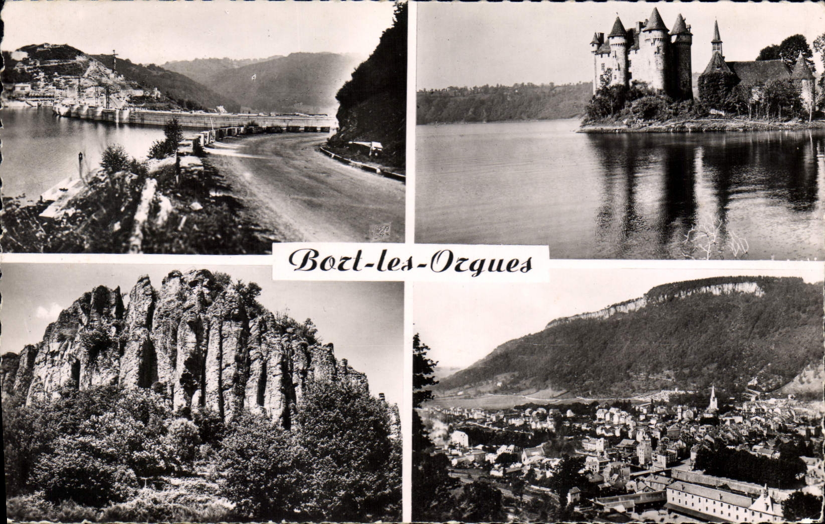 CPA Bort Les Orgues Le Barrage Chateau De Val Vue Generale