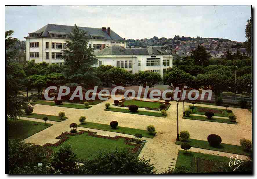 Les jardins de Brive — au fond la Poste — Éléé