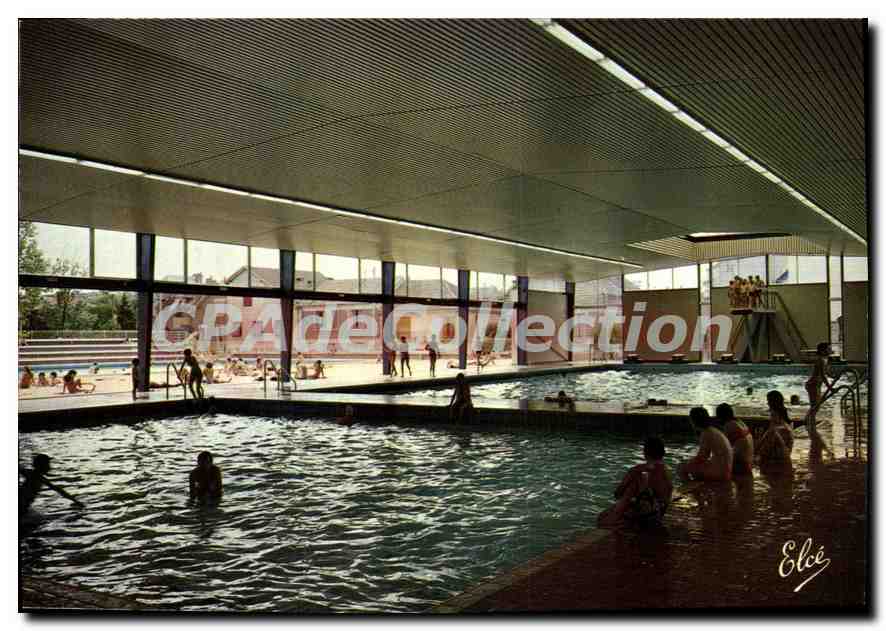 Brive - La Piscine Municipale — Le Bassin intérieur — Éditeur L. Chatagneau, 92, cours Victor-Hugo, Bordeaux