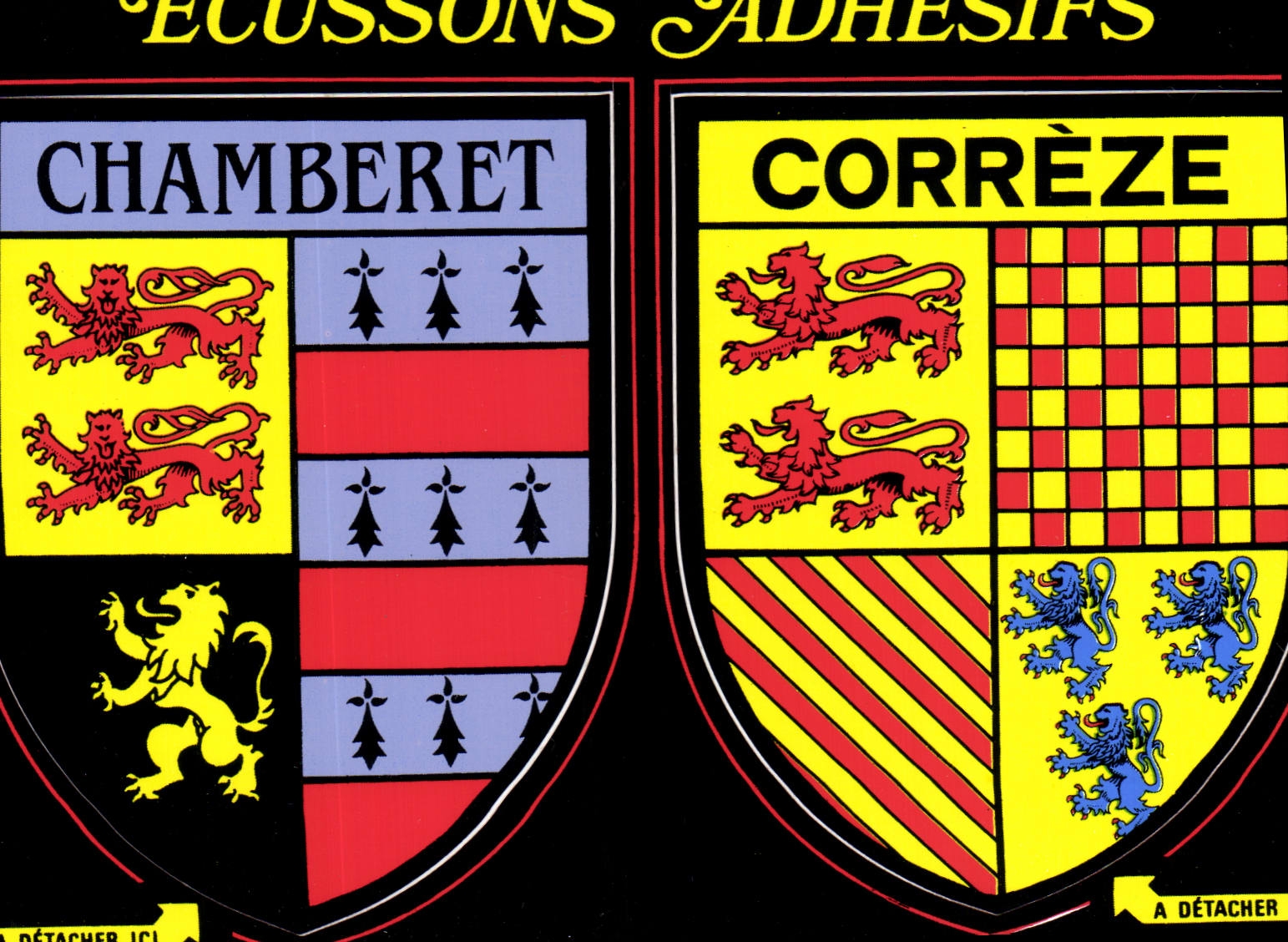 Chamberet - Corrèze — Écussons adhésifs — Édition 'La Cigogne' Toulouse