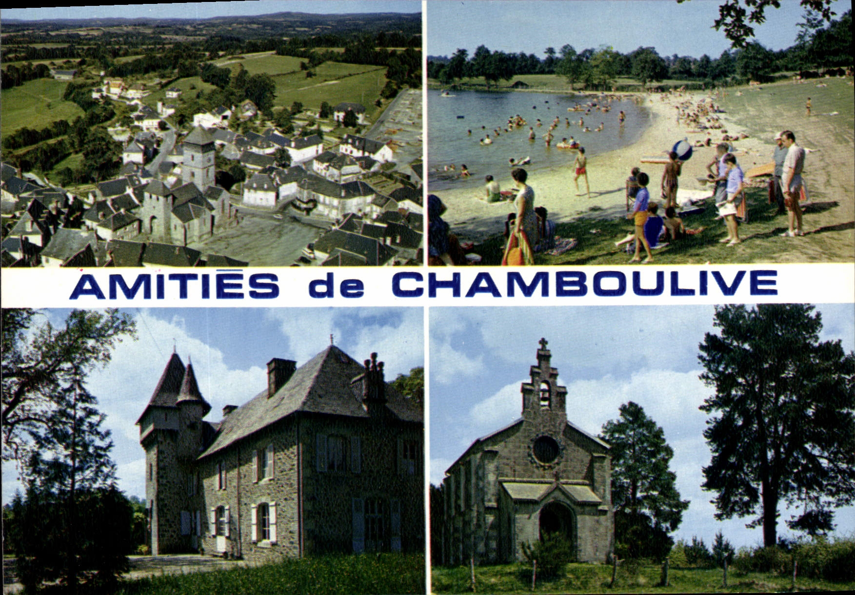 Chamboulive — vue générale, plage, château, chapelle — Éditions Larrieu, n° 191049
