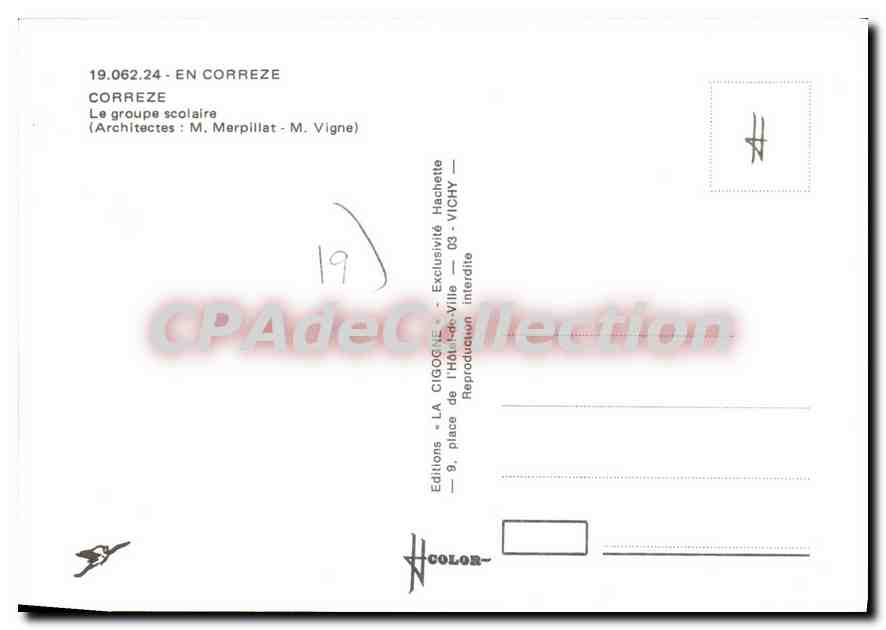 Le groupe scolaire à En Corrèze — Corrèze — Éditions 'LA CIGOGNE' - Vichy — Reverso