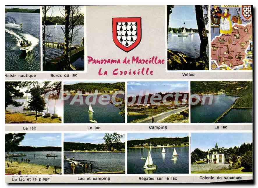 CPSM Marcillac La Croisille Panorama