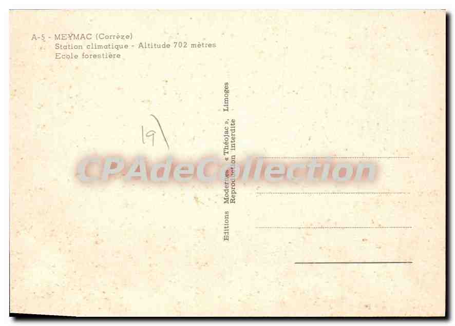 Meymac (Corrèze) — Station climatique et école forestière — Éditions Théodiac, Limoges — Reverso