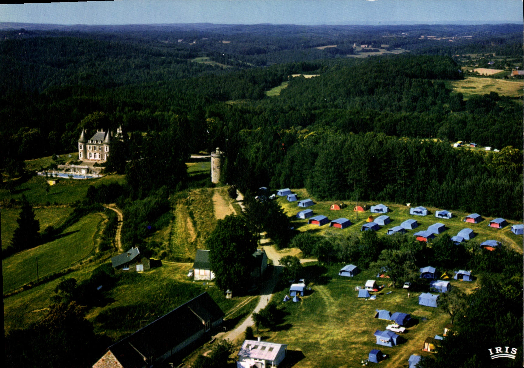 CPSM Neuvic D'Ussel Le Chateau De Mialaret Vu Du Ciel