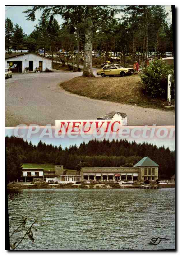 Neuvic d'Usse (Corrèze) — Hôtel du Lac et camping municipal — Éditeur : S.A.D. Place de l'Hôtel de France, Vichy