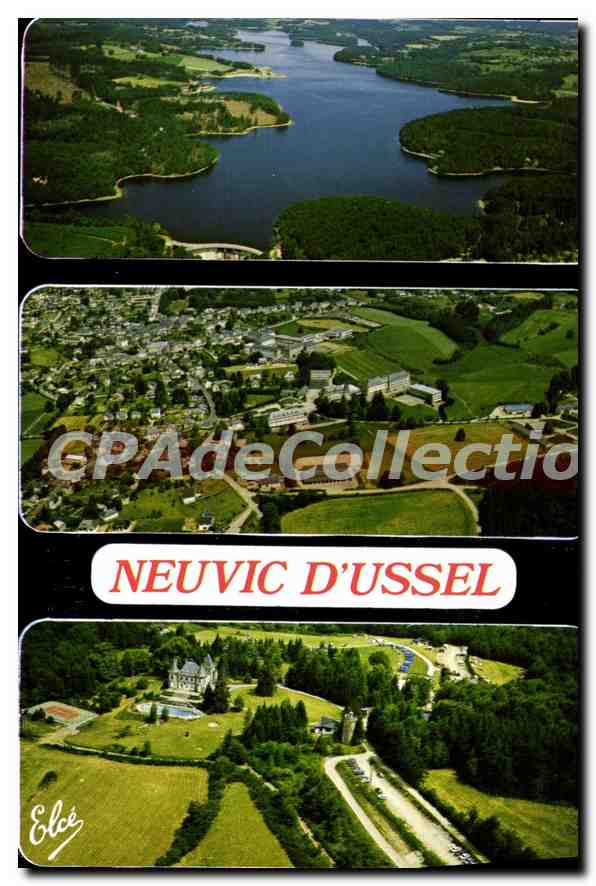 Neuvic d'Ussel — Vue générale du barrage et du lac de Triouzoune — Éditeur Elcé