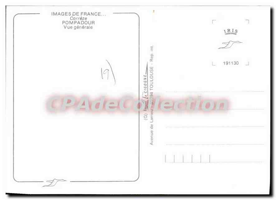 CPSM Pompadour Vue Generale — Verso