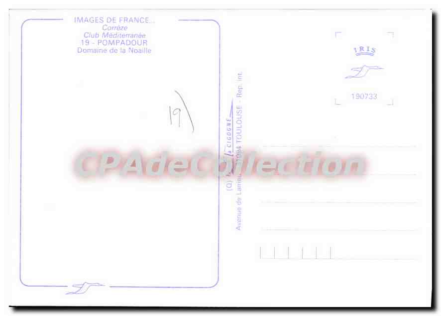 CPSM Pompadour Domaine De La Noaille club med — Verso