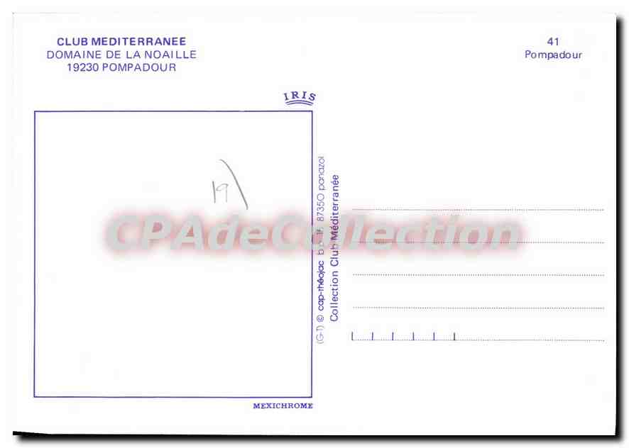 CPSM Pompadour Domaine De La Noaille — Verso