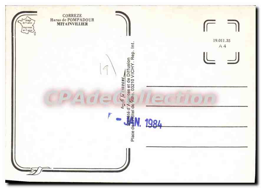 CPSM Pompadour Mitainvillier Haras — Verso