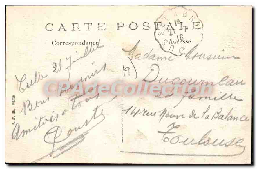 Tulle — Les Quais — Le Théâtre et la Poste — Edit. Chastanet — Back