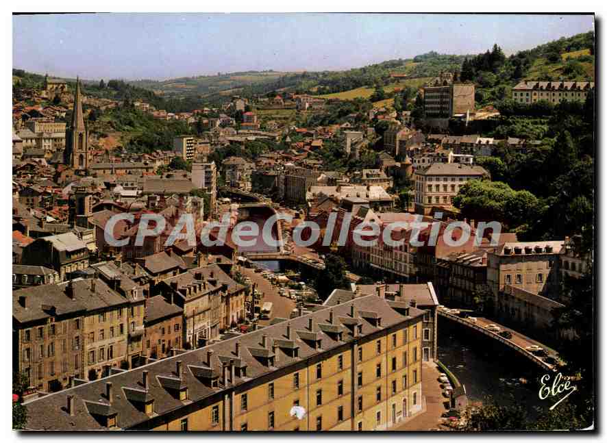 Tulle (Corrèze) — Vue générale, au fond la Cathédrale — Él. Chataigneau