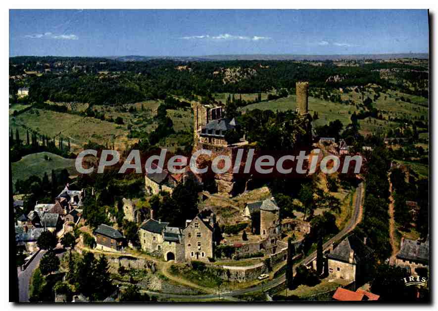 Turenne — Vue générale dominée par les ruines du Château des Seigneurs de Turenne — Éditions Larrieu, Toulouse