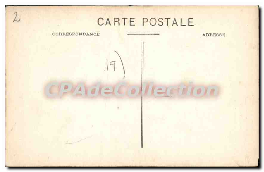 Uzerche (Corrèze) — Château Pontier, Église et École Supérieure — CPA n°19 — Rückseite
