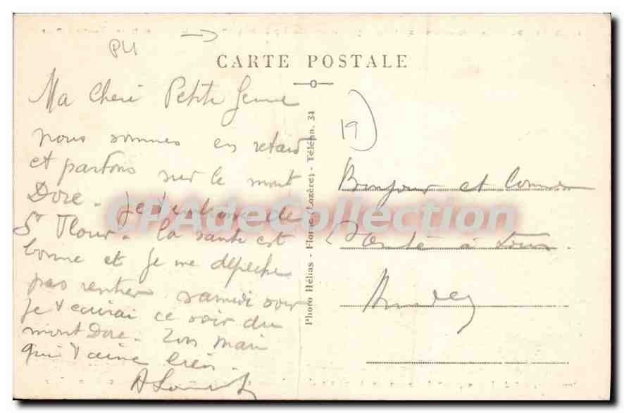 CPA Le Brezou La Grande Usine Hydroelectrique Souterraine — Verso