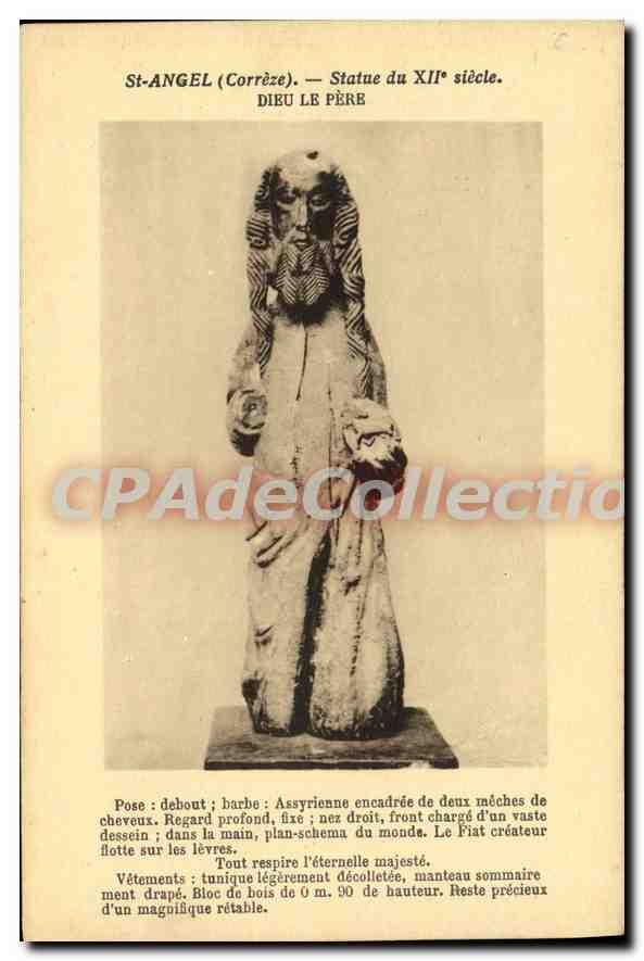 CPA St Angel Statue Du Dieu Le Pere