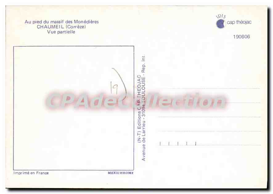 CPSM Chaumeil Vue Partielle — Verso