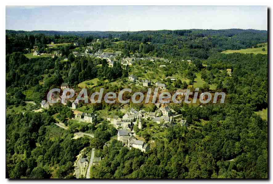 CPSM La Roche Canillac Vue Generale Aerienne